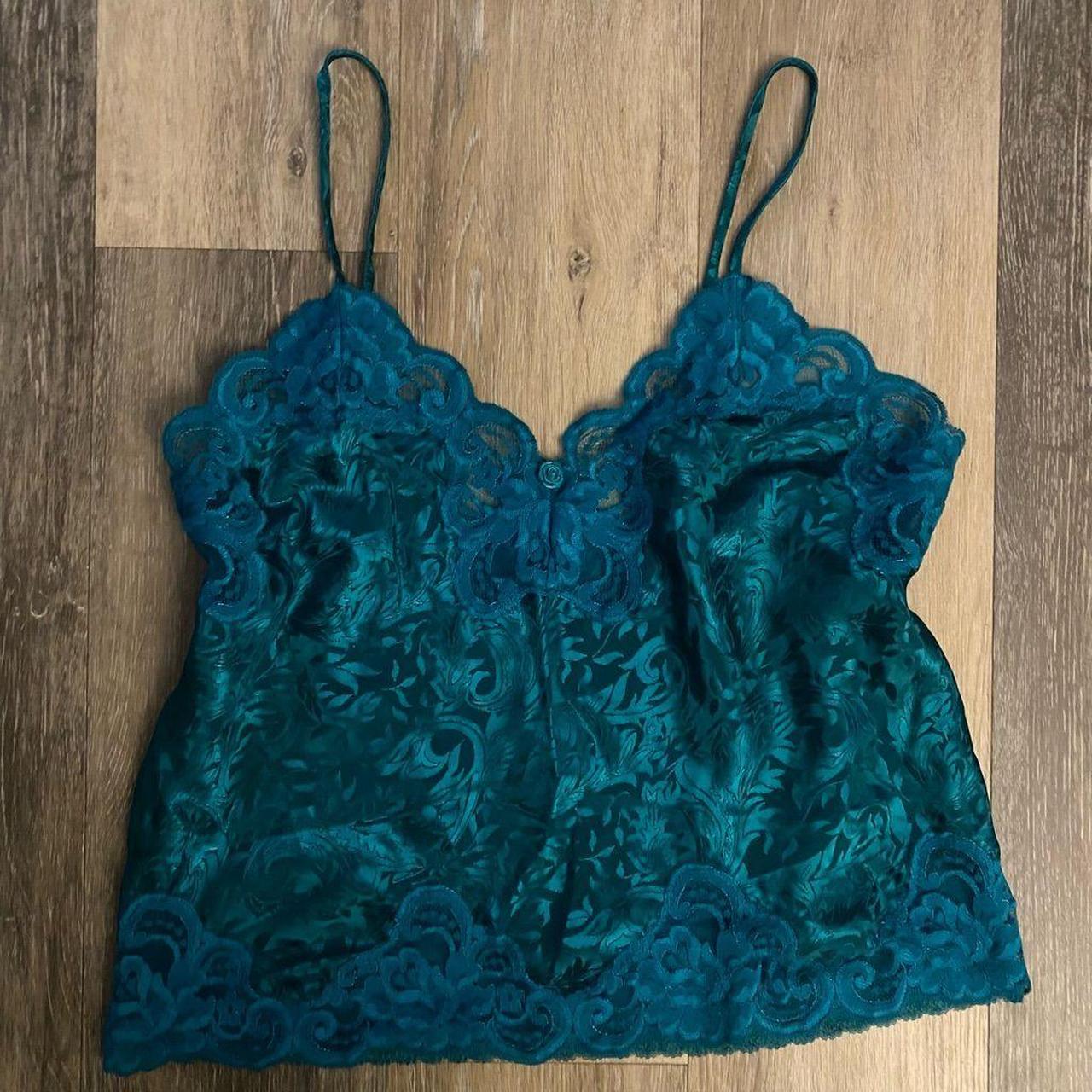 Vintage lace slip top made in USA Depop