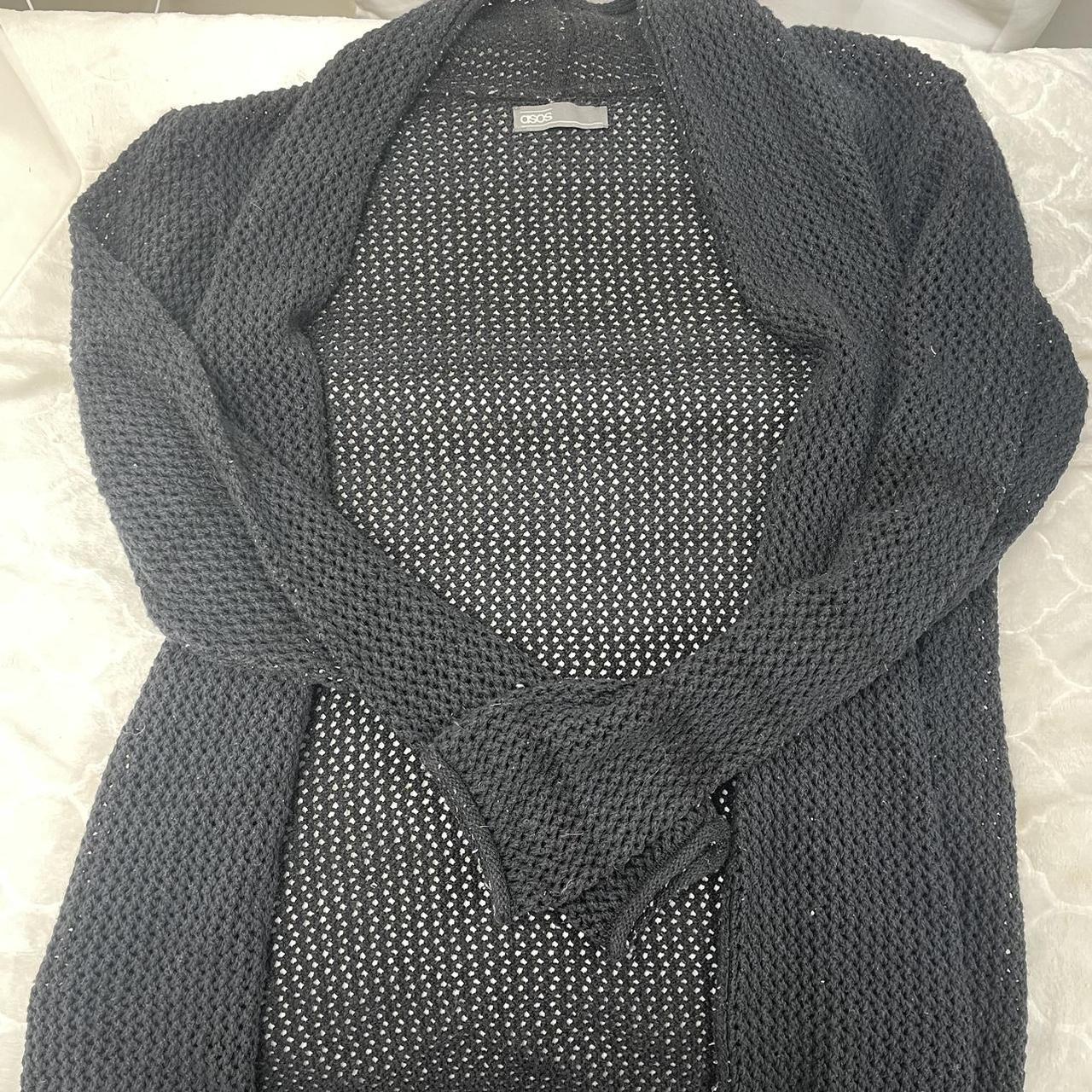 Black knit cardigan sweater Asos Small/medium mens Depop