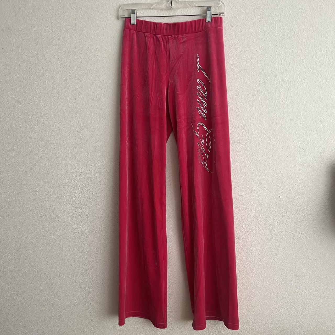 iamgia “daria” hot pink velour track pants ! size... - Depop