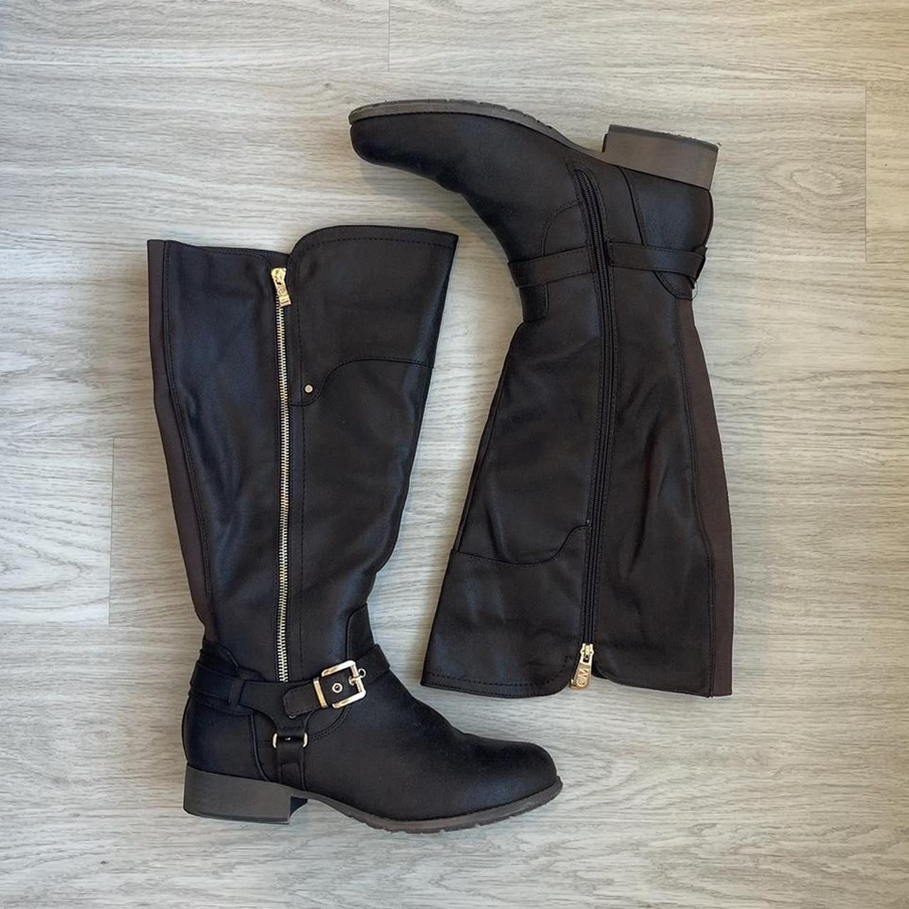 Size 11 over on sale the knee flat boots