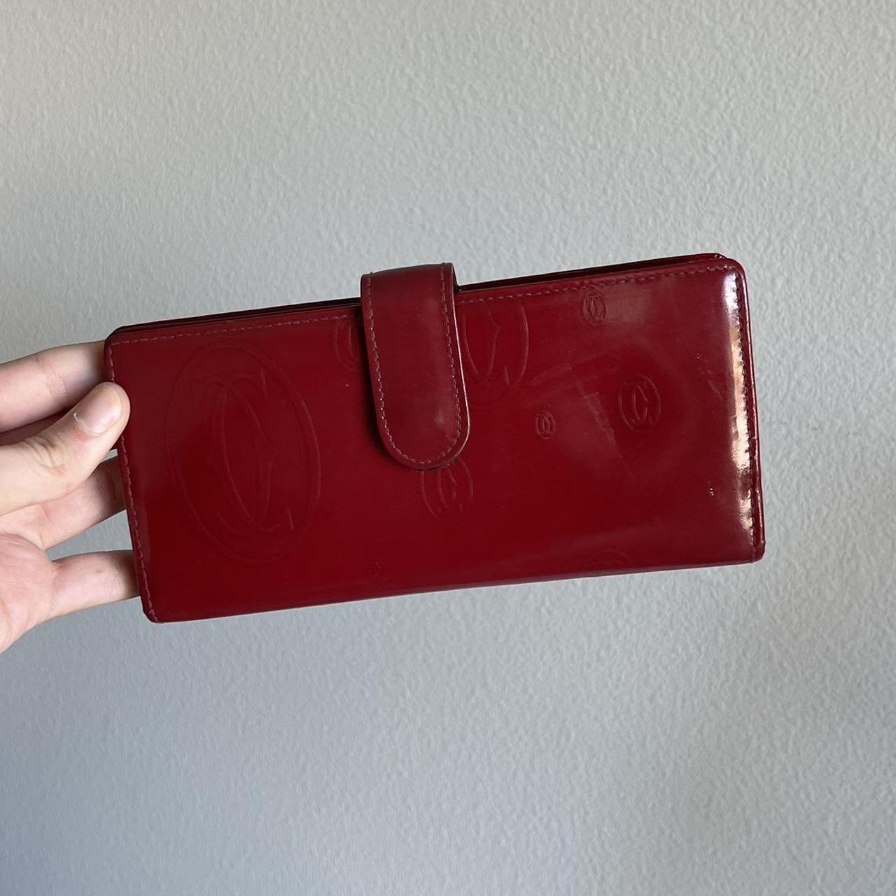 RED VINTAGE CARTIER PARIS WALLET *USED GOOD WITH... - Depop