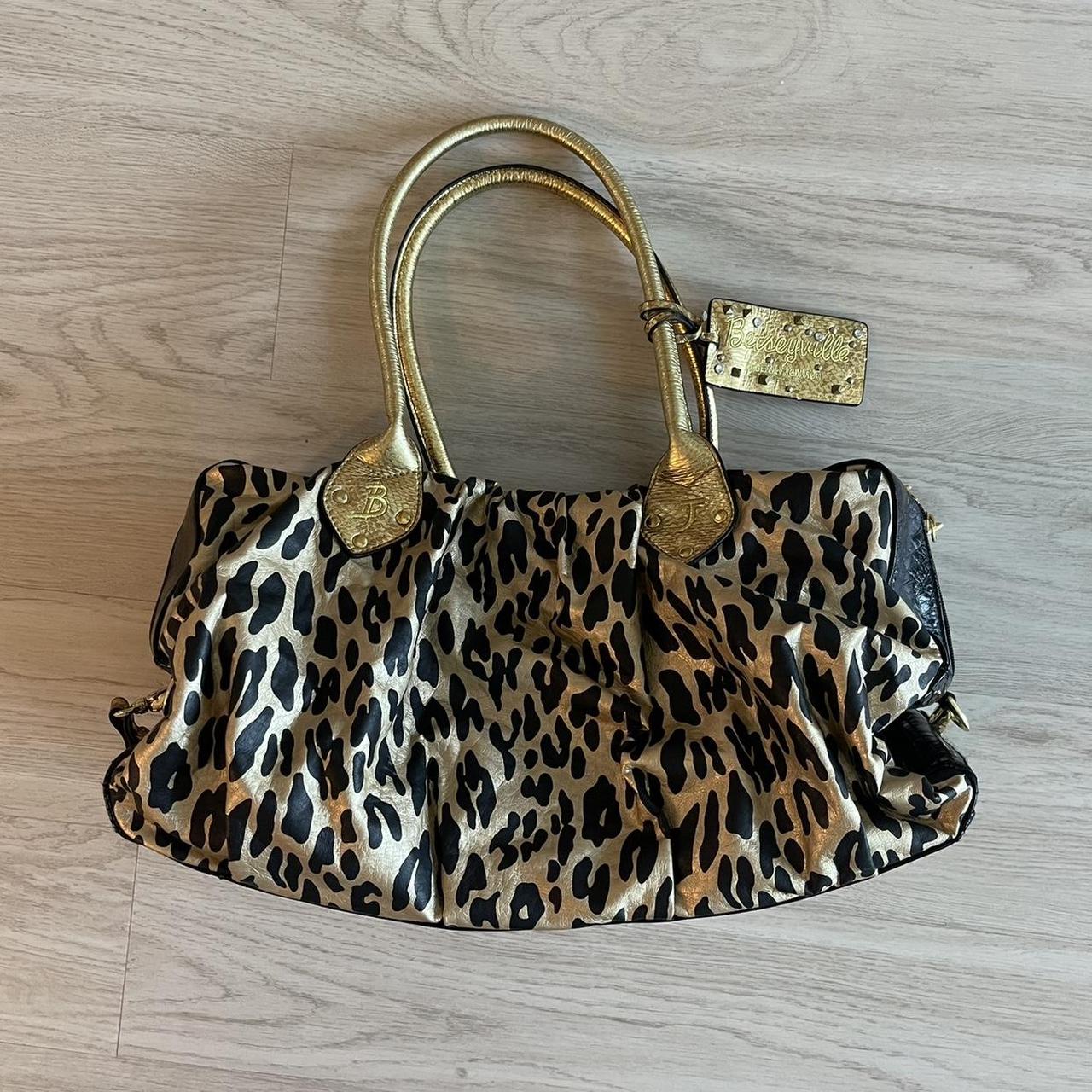 Betsey johnson leopard tote hotsell