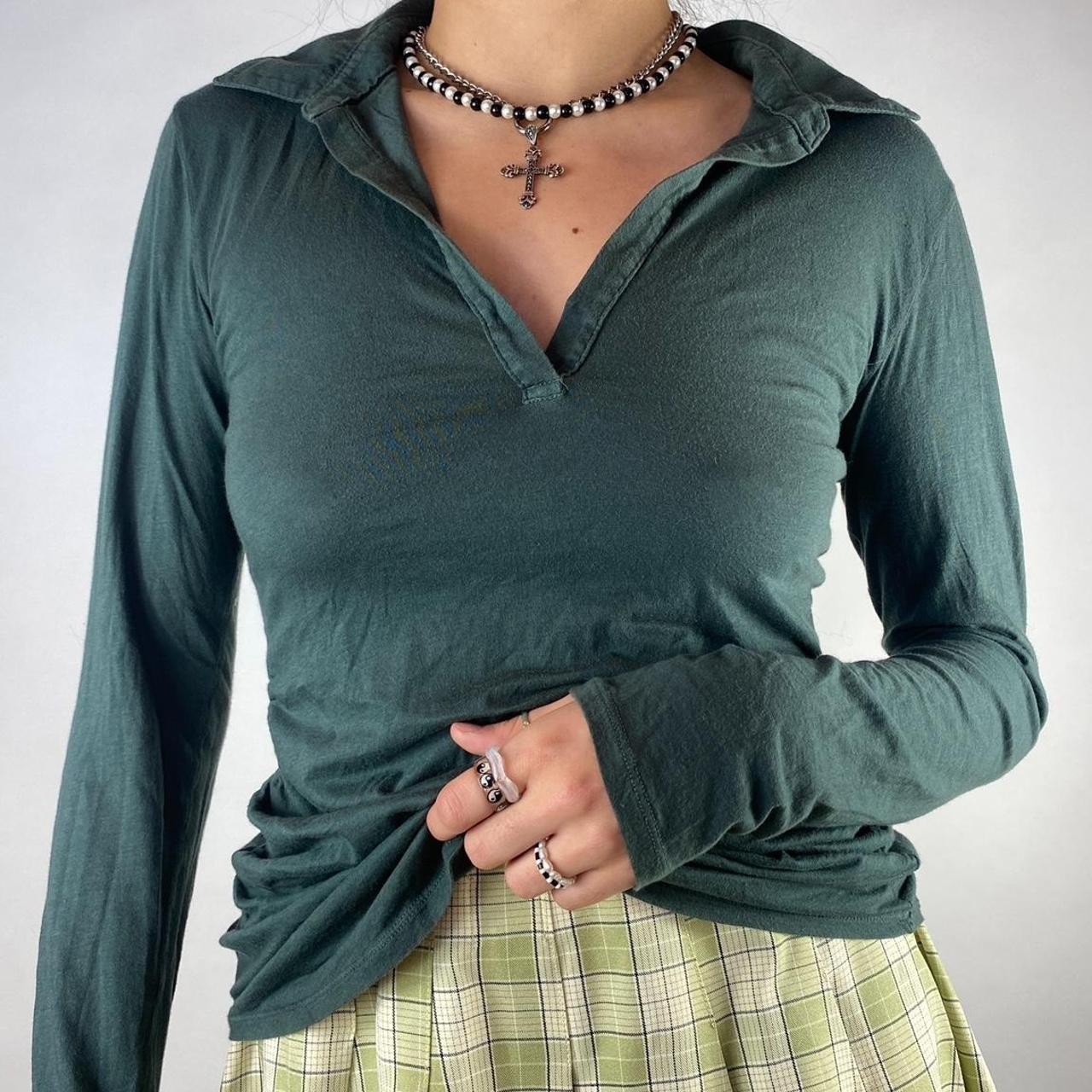 Velvet Women's Green Blouse (4)