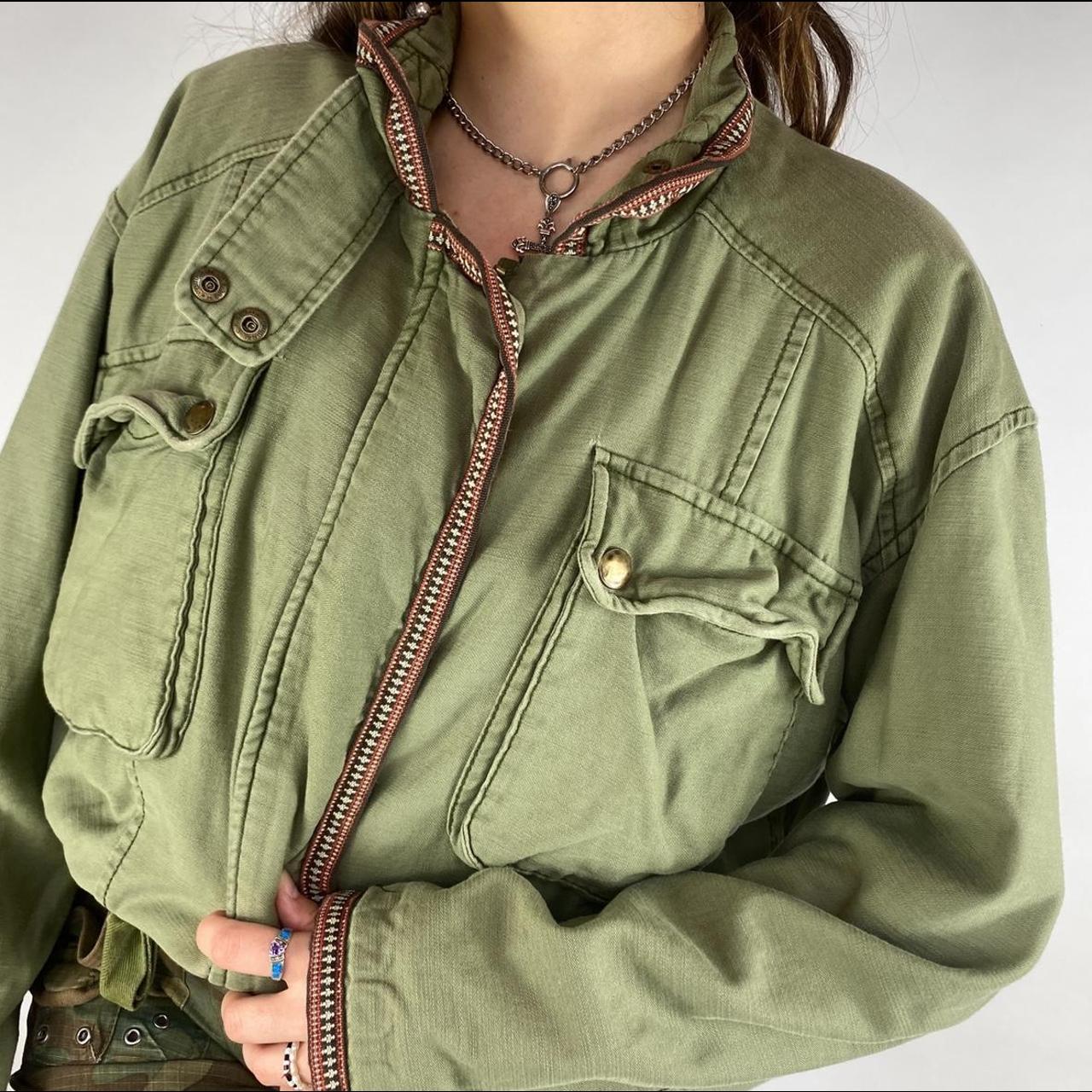 army green lucky brand jacket/coat! so comfortable! - Depop