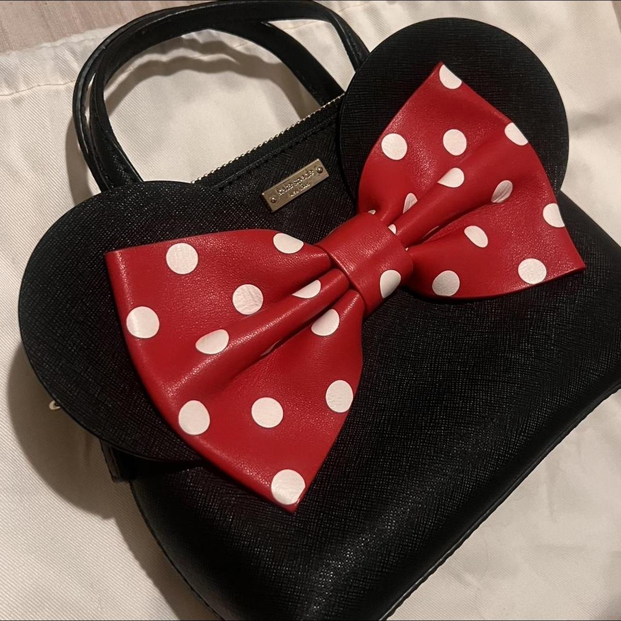 Kate Spade x Disney Minnie Mouse Small Mini Neema Backpack purse black red  | eBay