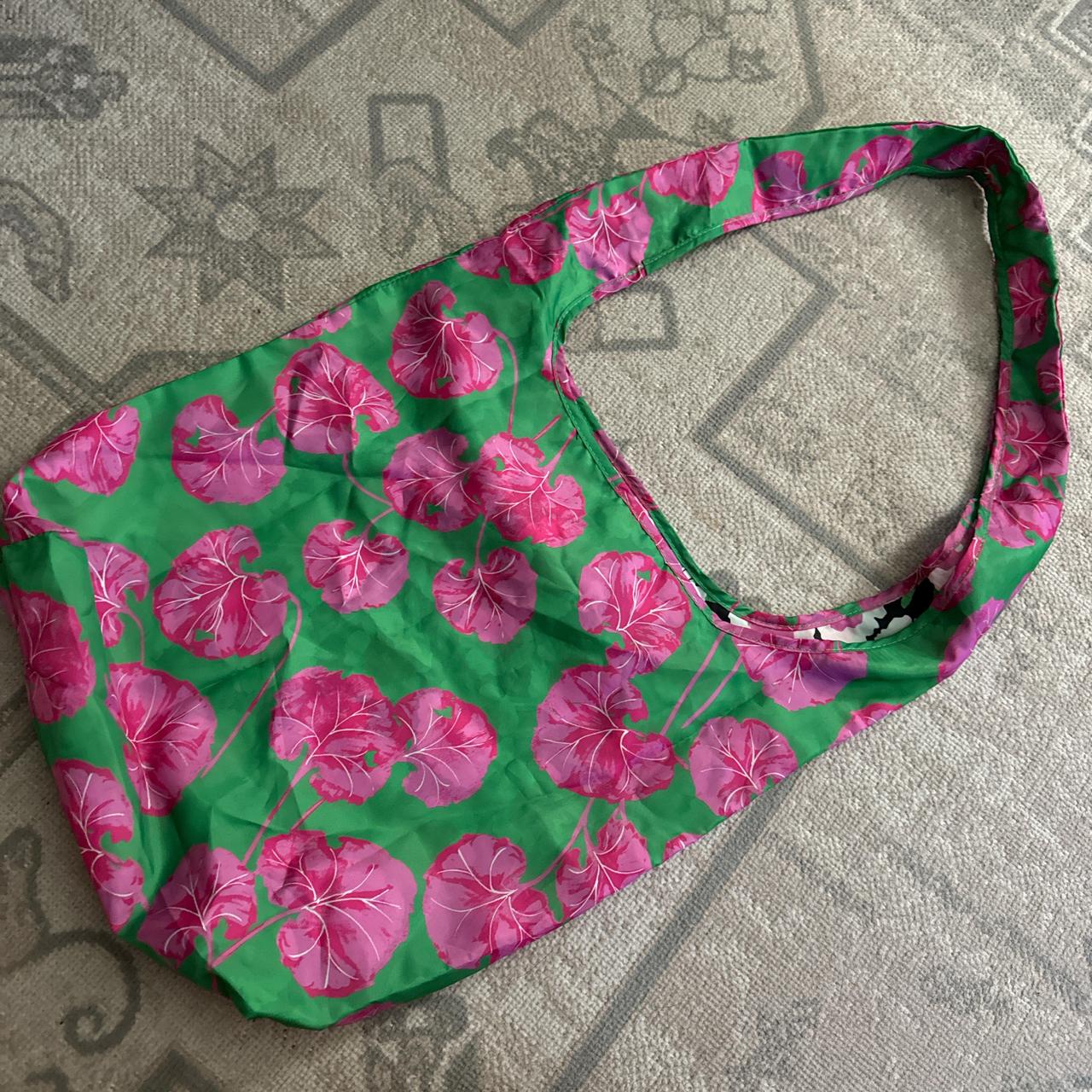 DVF Target Reversible Market TOTE BAG Pink Green