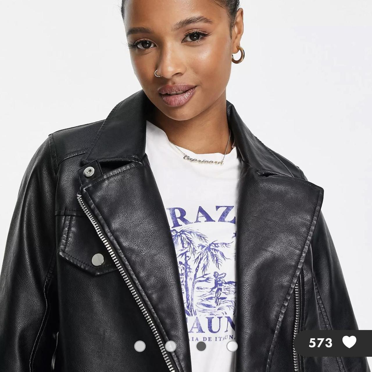 Miss selfridge black leather jacket best sale