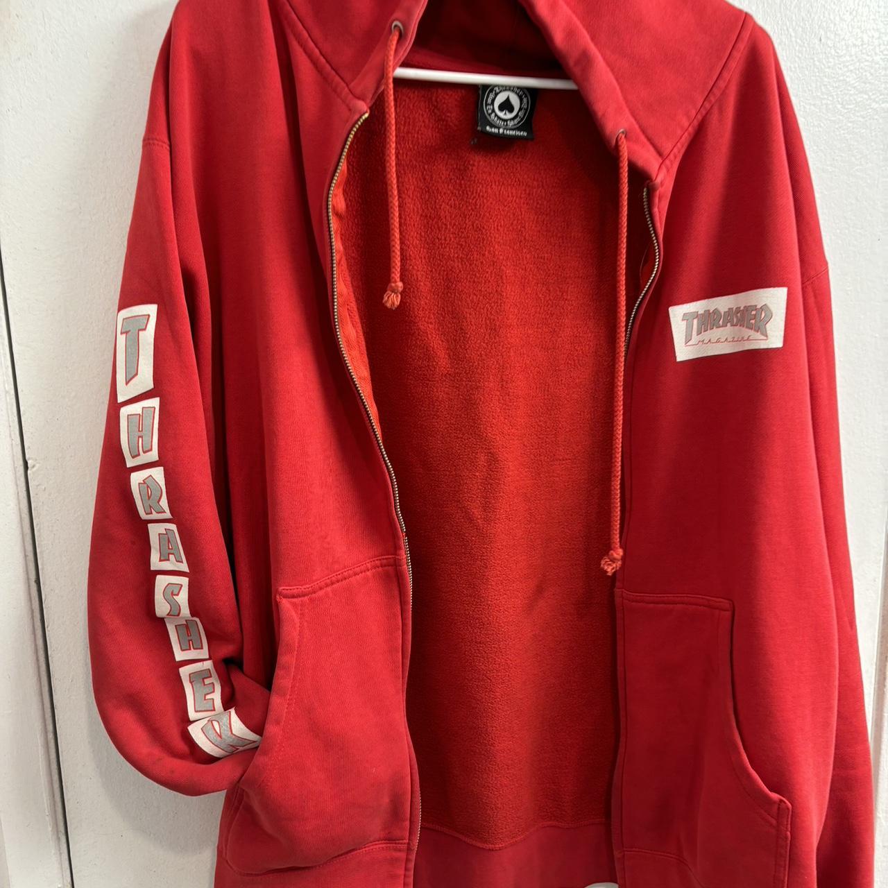 Thrasher zip up hoodie Size medium Rare piece... - Depop