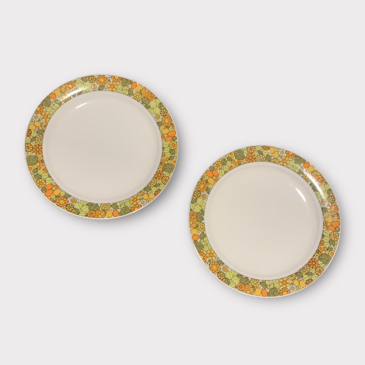 Vintage 60s/70s Mid Century Plates, Pair Of Two... - Depop