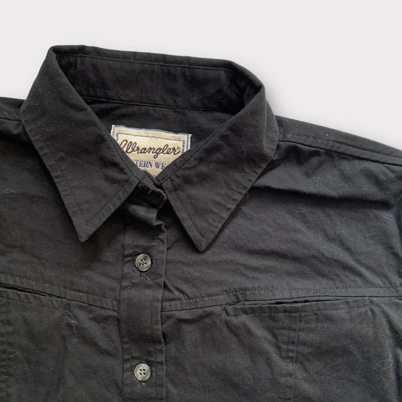 Wrangler black western shirt, button up, triangular... - Depop
