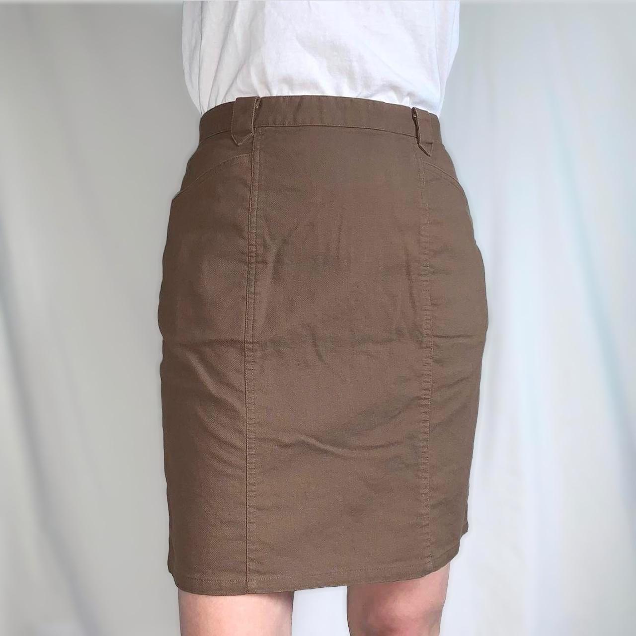 Khaki pencil skirt 90s hotsell