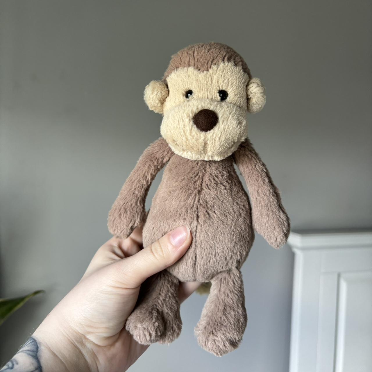 jellycat monkey super cute little monkey plushie... - Depop