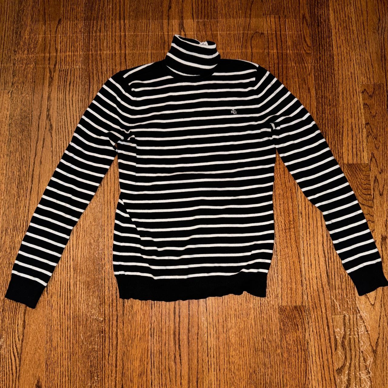 Vintage Stripped Ralph Lauren Turtleneck - Depop