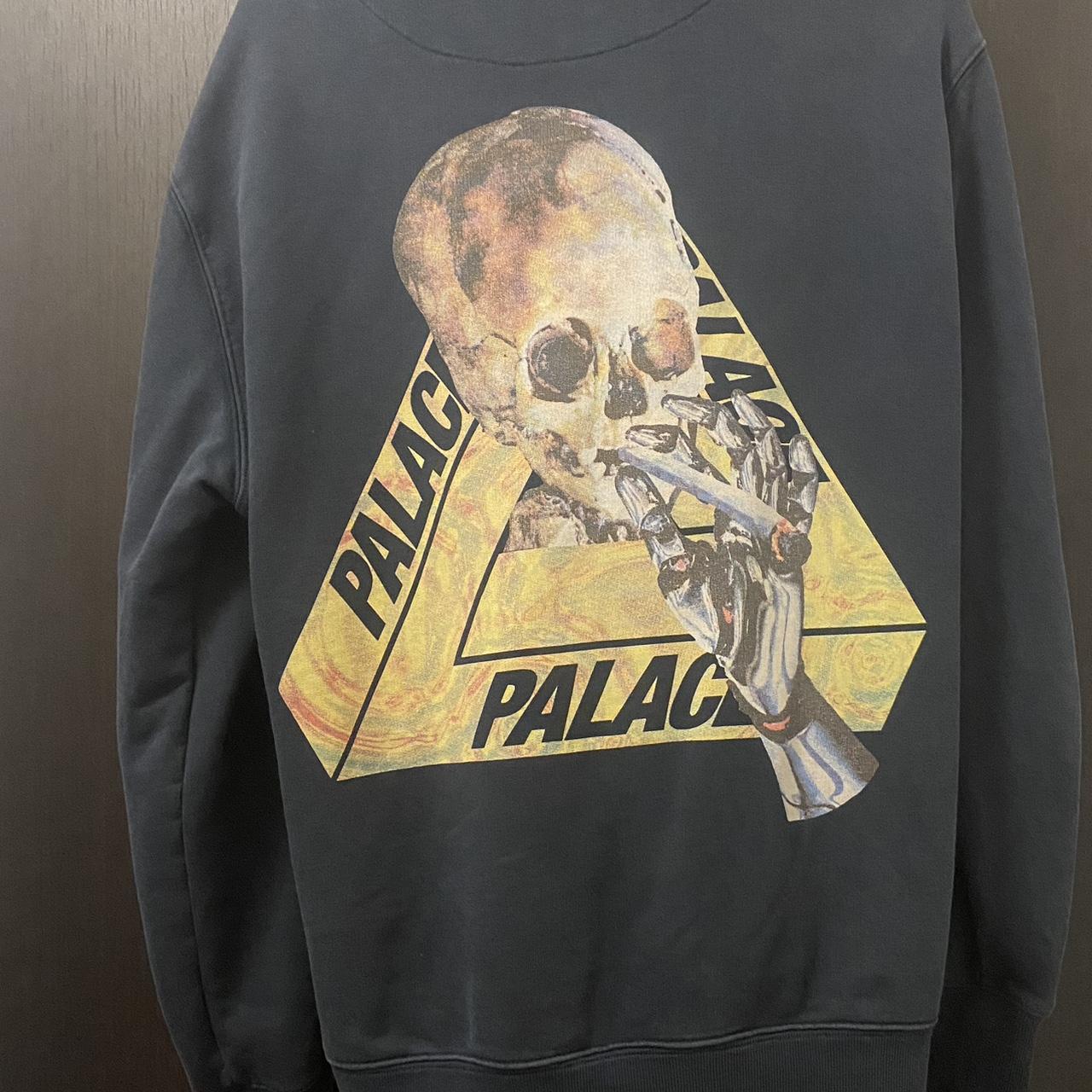 Palace Skeledon hoodie navy in medium. Fits true to