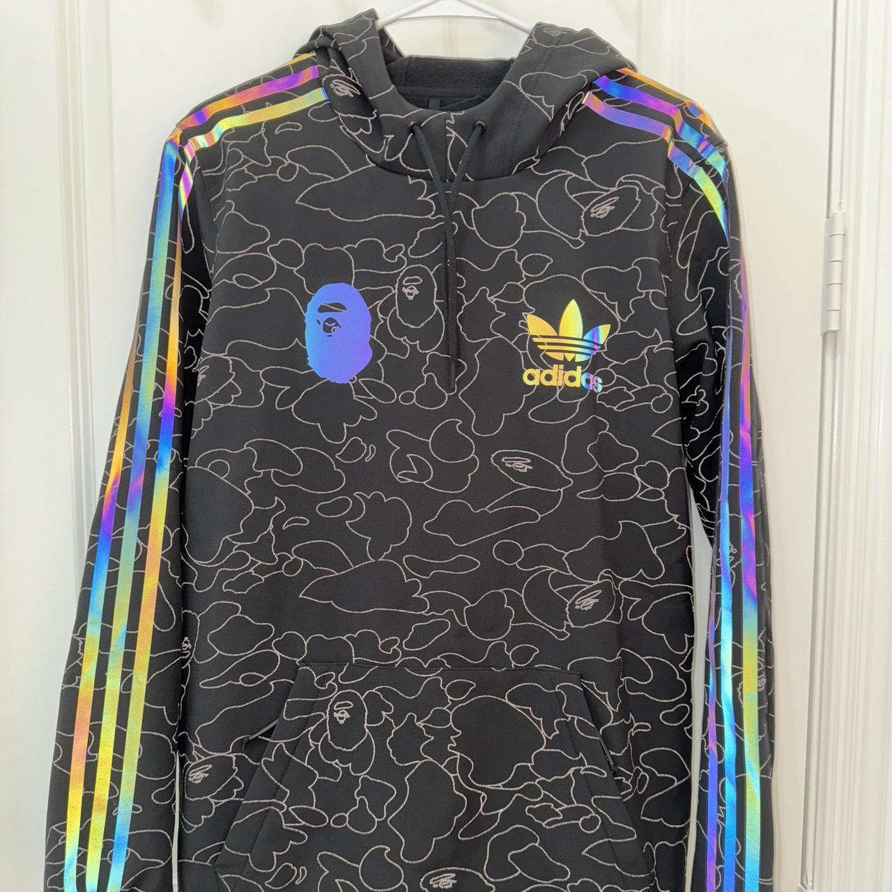 Bape Adidas reflective hoodie Size xs but fits more