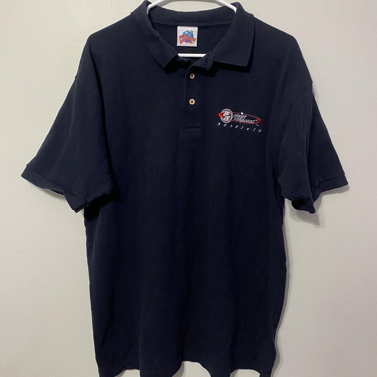 90s Planet Hollywood Polo Shirt - good condition -... - Depop