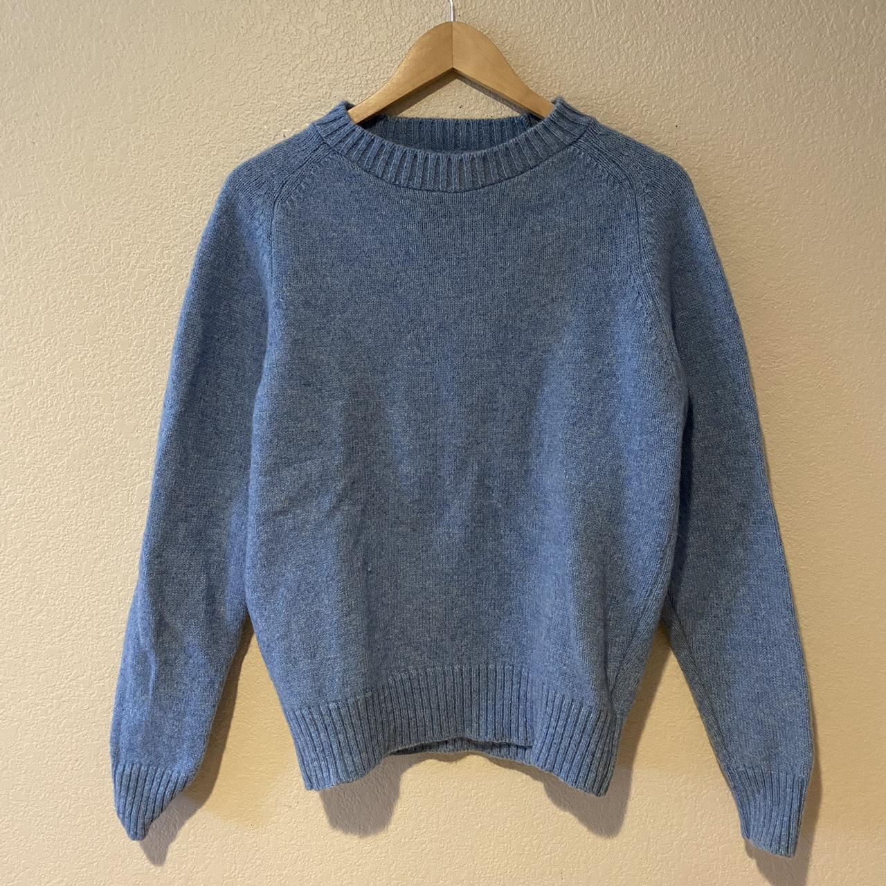 90s Ligjht Blue Wool Sweater - great condition -... - Depop