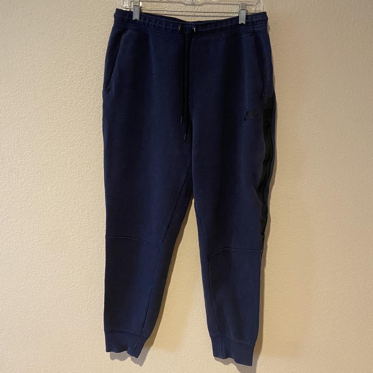 mens navy nike tech joggers