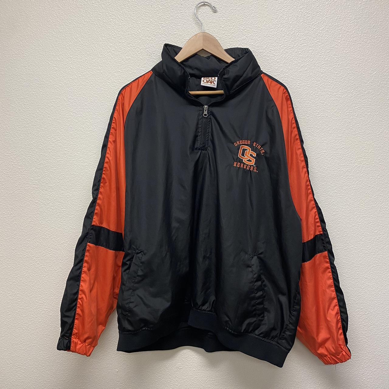 Y2K Red Oak Oregon State Beavers Windbreaker Jacket... - Depop