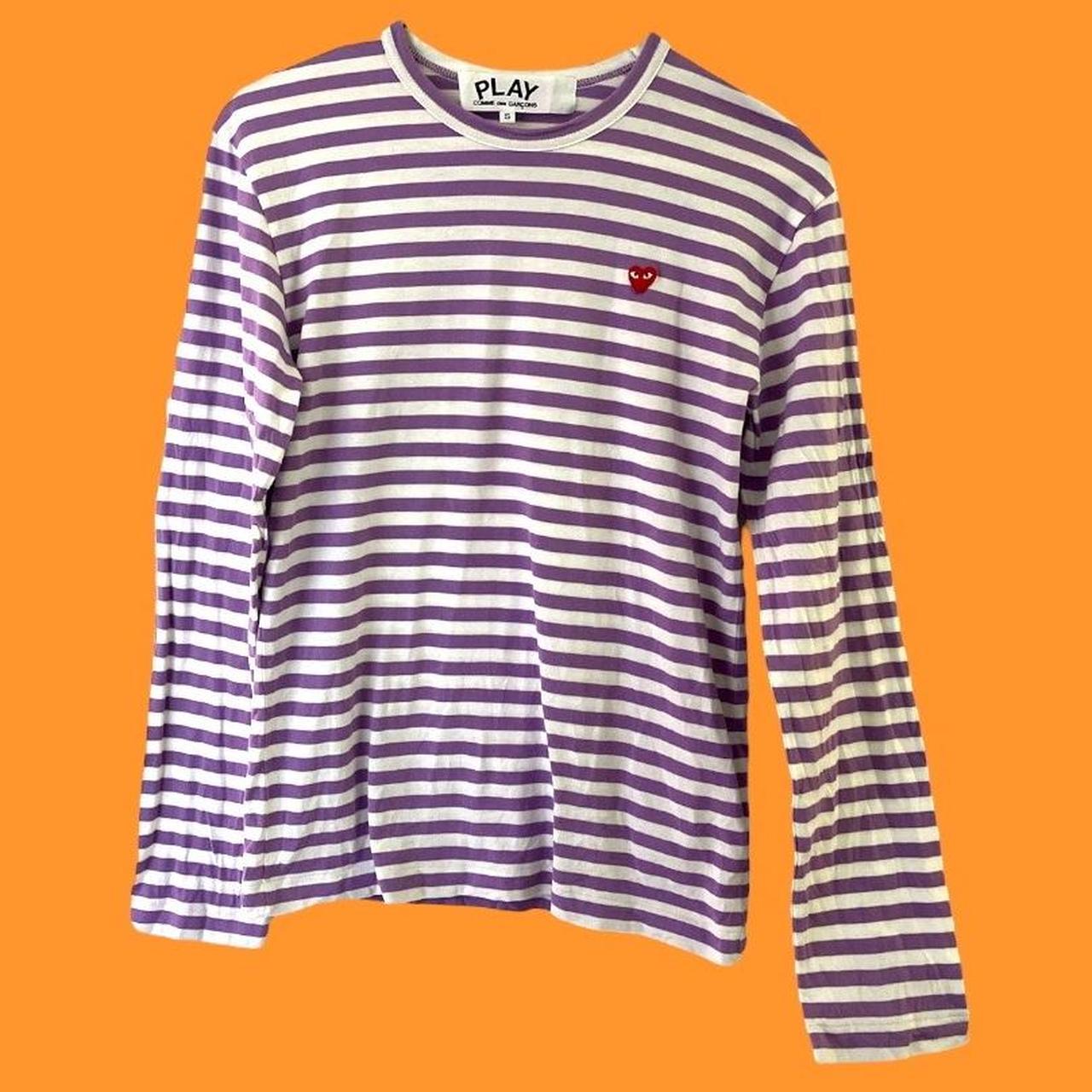 Comme des garcons play purple best sale t shirt