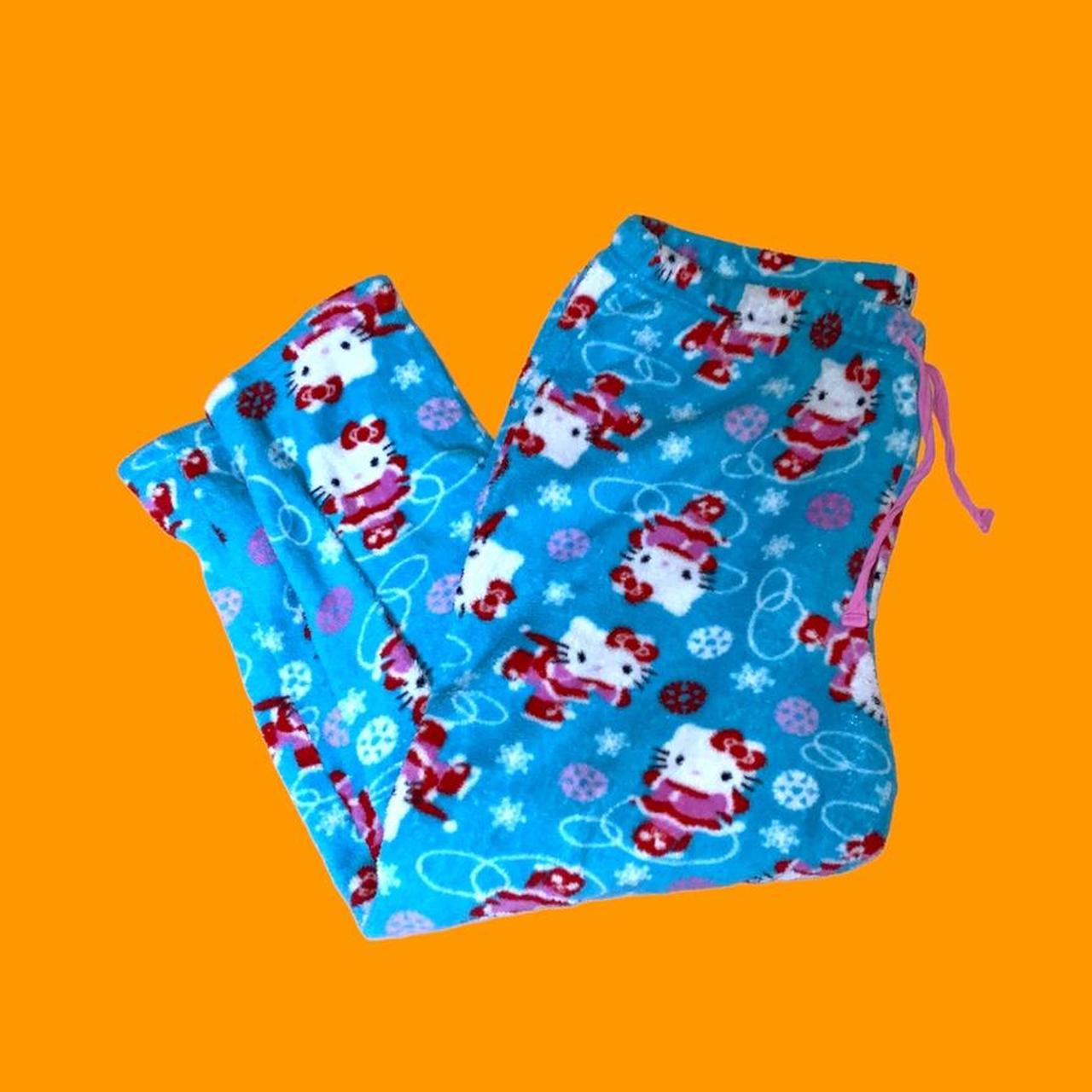 Hello Kitty Women's Blue and Pink Pajamas Depop