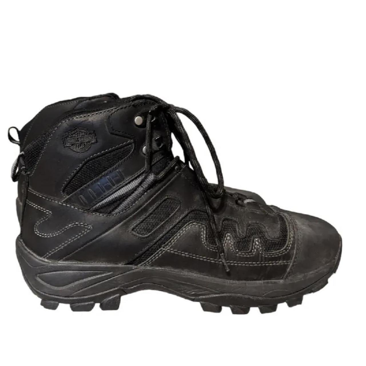 Harley Davidson Men's Black Boots Depop