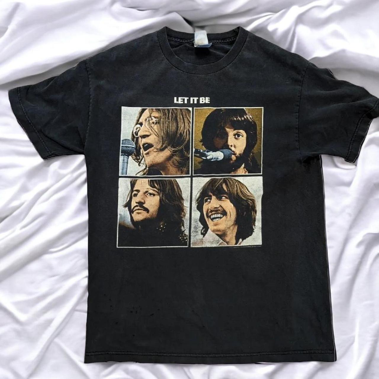 Vintage Y2K 2005 The Beatles Let It Be Black Band... - Depop