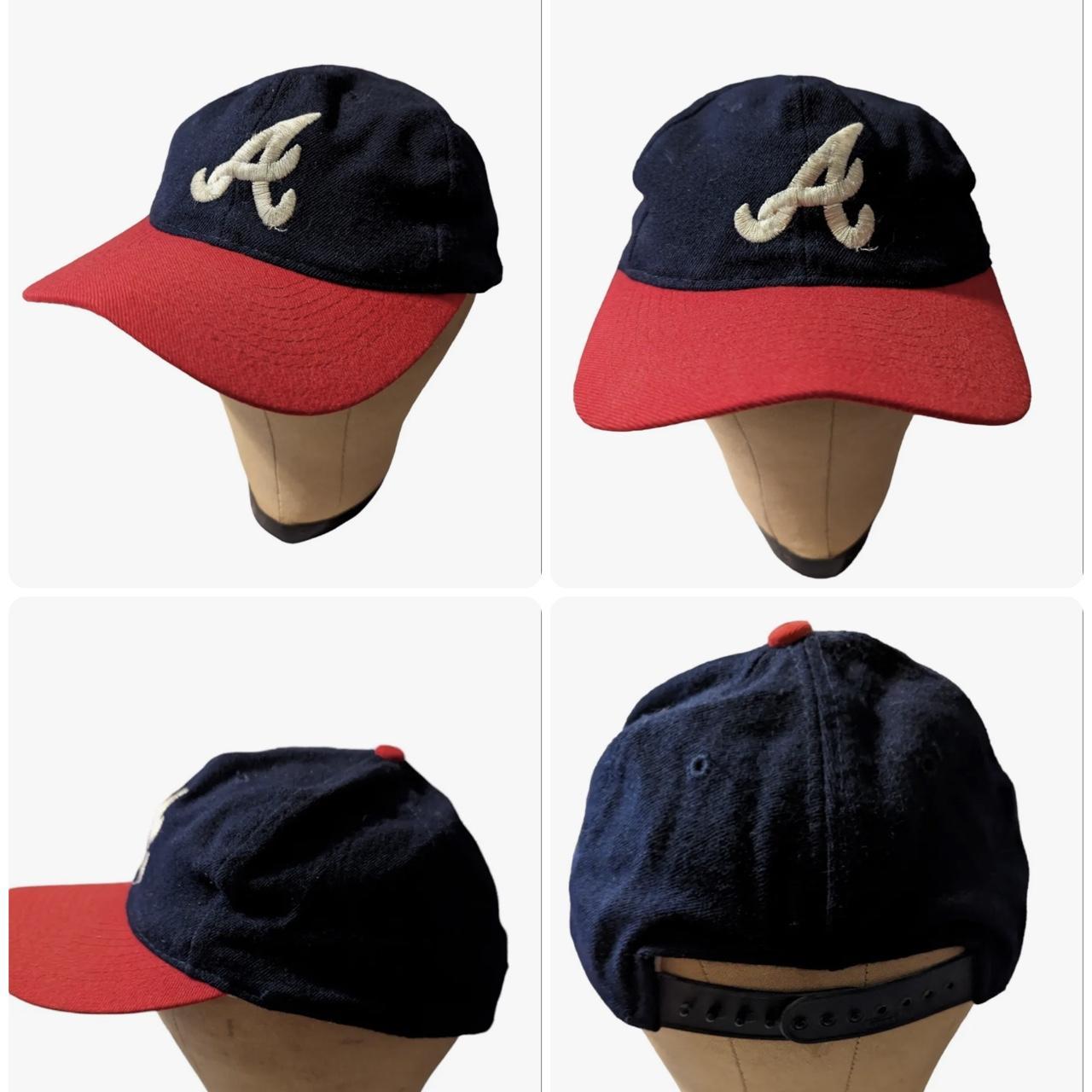 Vintage American Needle Atlanta Braves Plain Logo Snapback Hat MLB