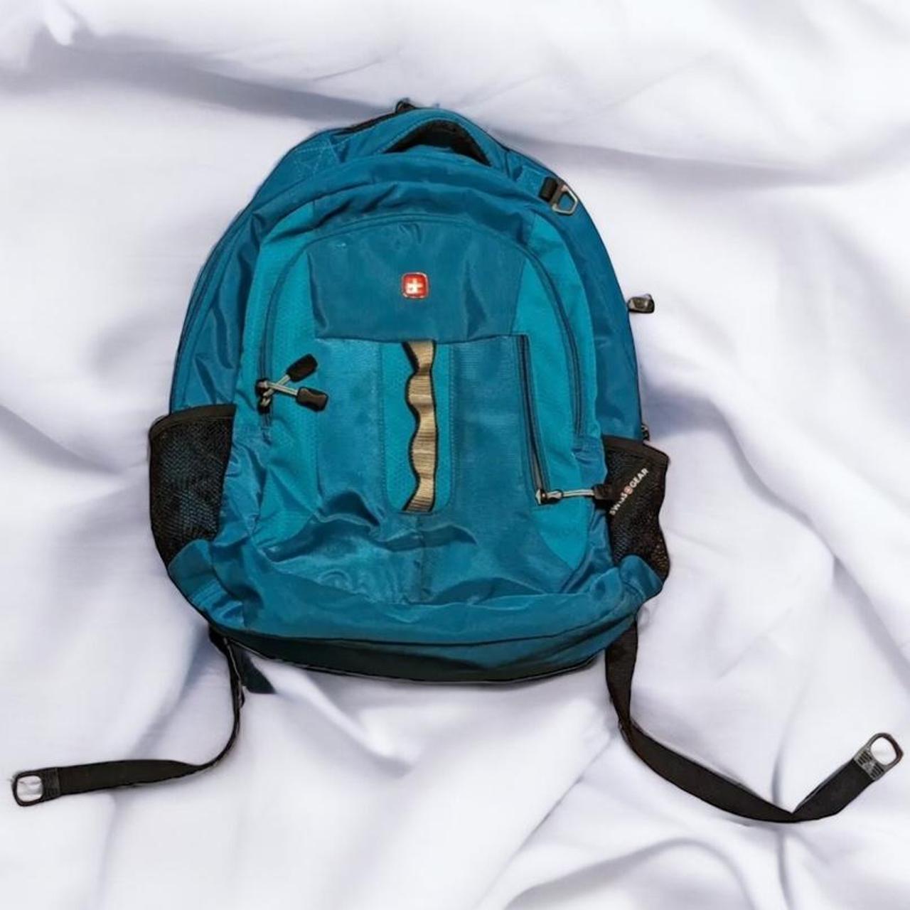 Swiss Gear Backpack Teal Blue 18 Inch Laptop Tablet - Depop