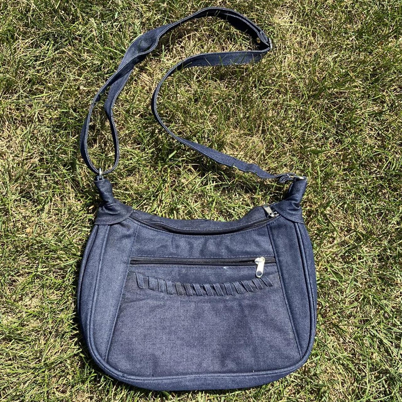Blue Denim Women's Bag Adjustable Strap Jeans Messenger Bag Y2K