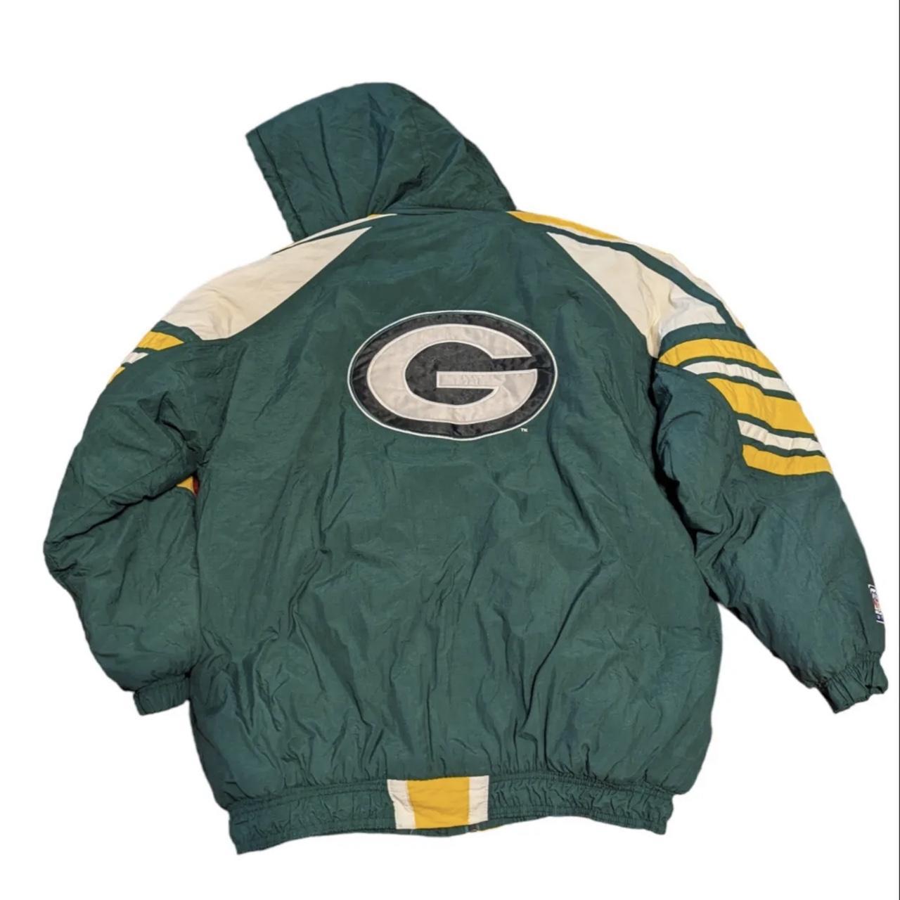 Vintage 90's Green Bay Packers Starter Jacket Green - Depop