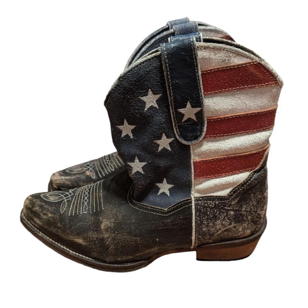 roper women's american beauty flag ankle boots