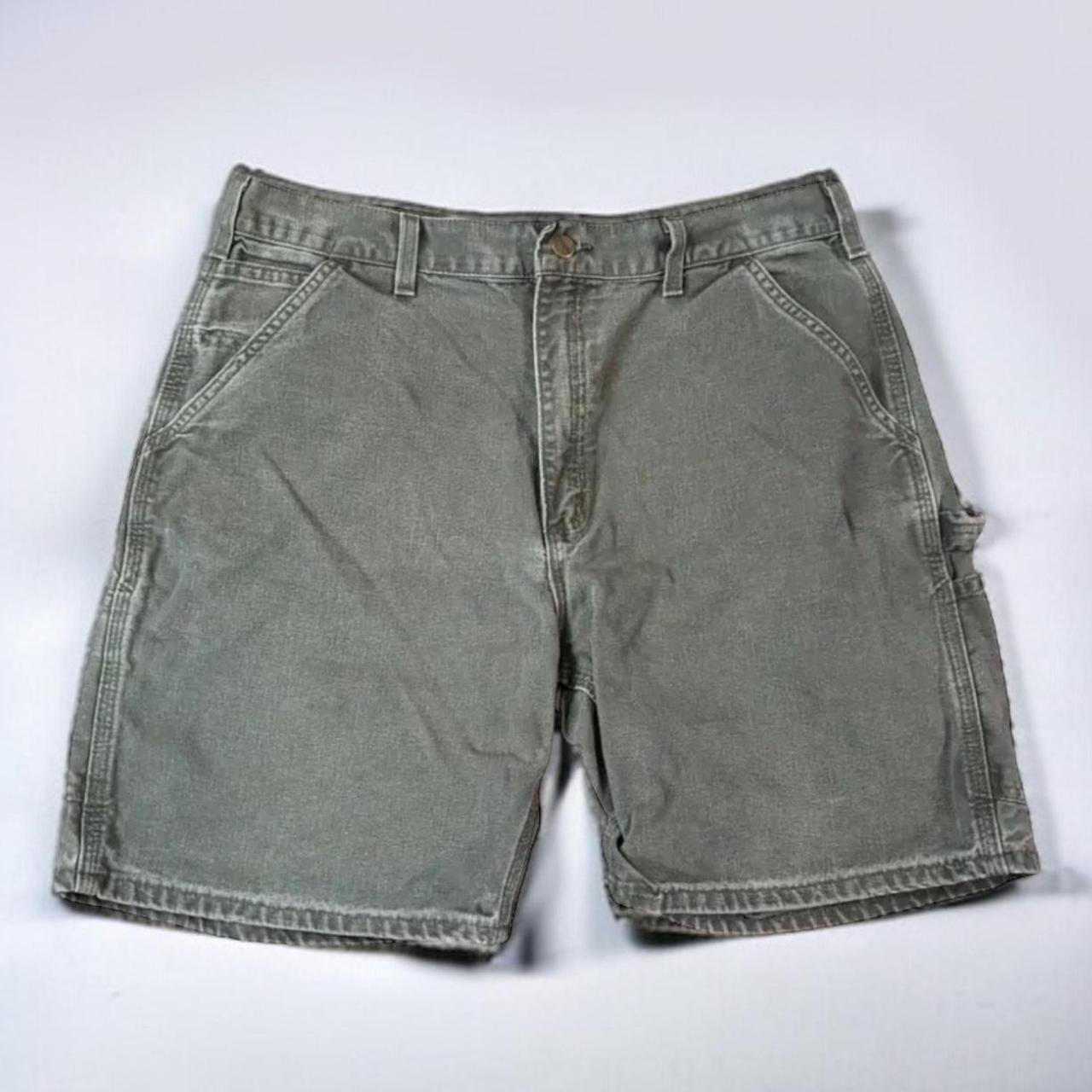 Vintage Carhartt B25 MOS Carpenter Shorts Size 36... - Depop