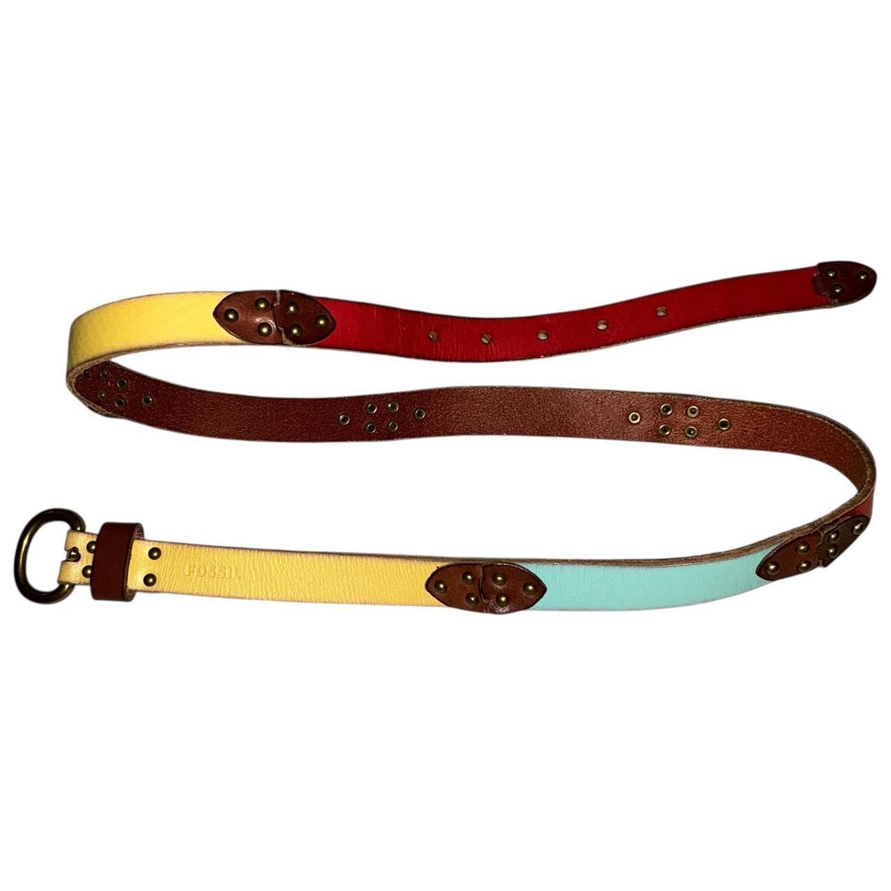 Fossil Women's Belt - Multi/Brown – Fossil Leathe… - image 1