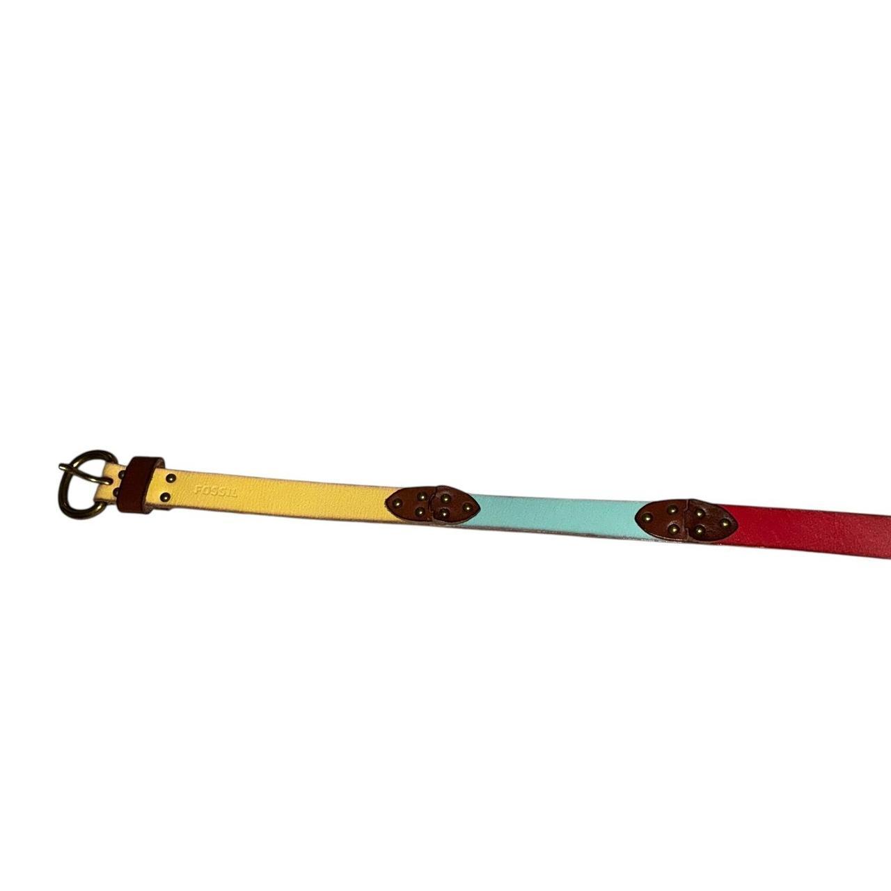 Fossil Women's Belt - Multi/Brown – Fossil Leathe… - image 4