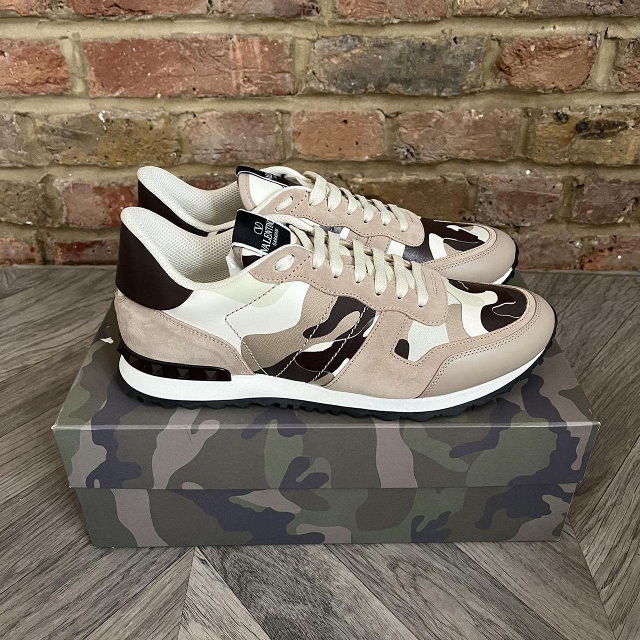 Valentino Beige/Brown Camouflage Trainers in Size