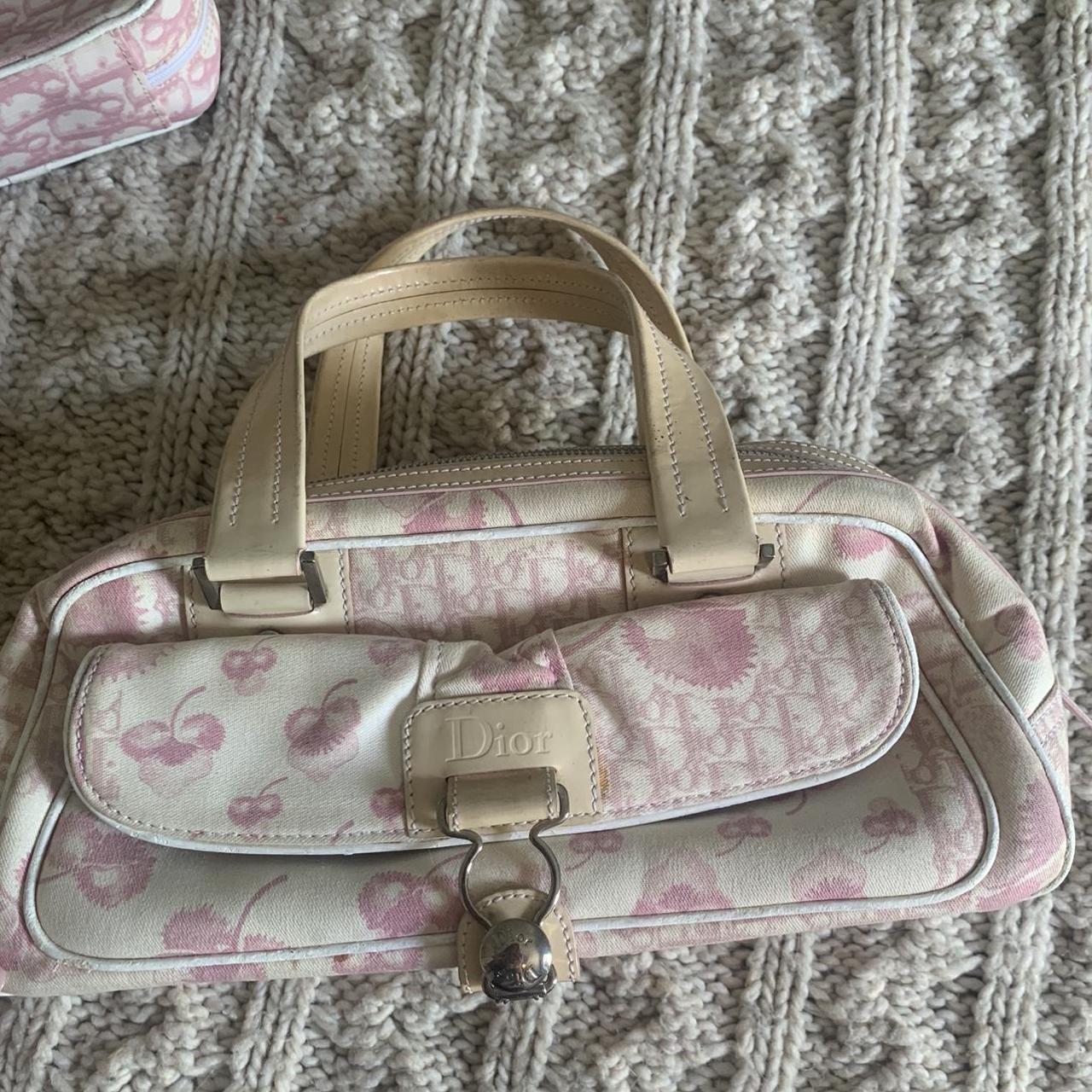 DIOR PINK TROTTER FLORAL BOWLER BAG 🌸 - Gorgeous - Depop