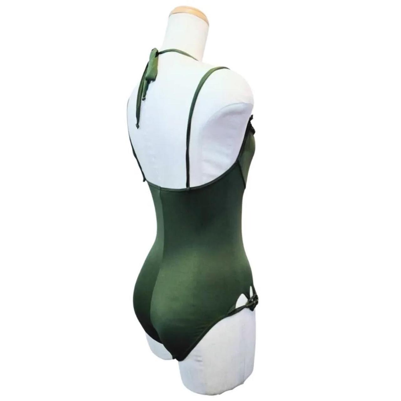 Christian Dior forest green one piece swimsuit... Depop