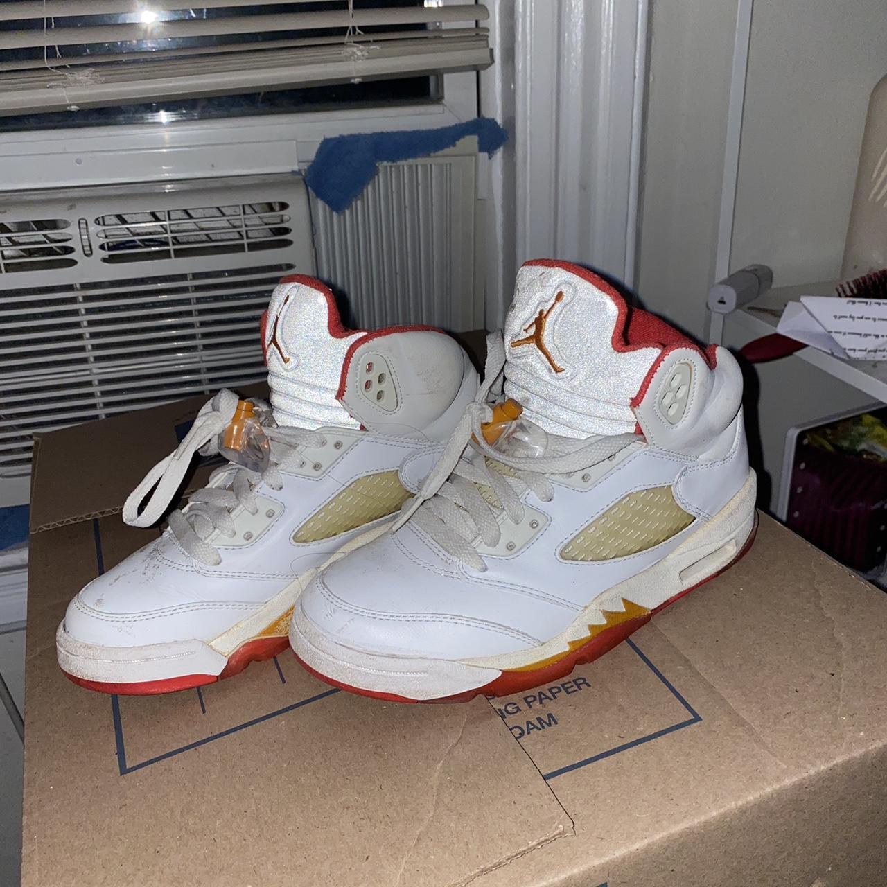 new jordan 5s red and yellow