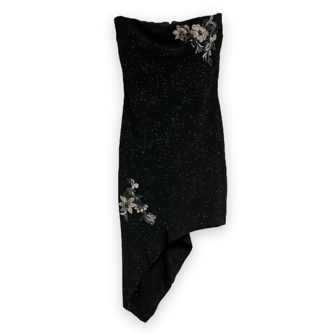 Women's Black and Silver Dress Depop