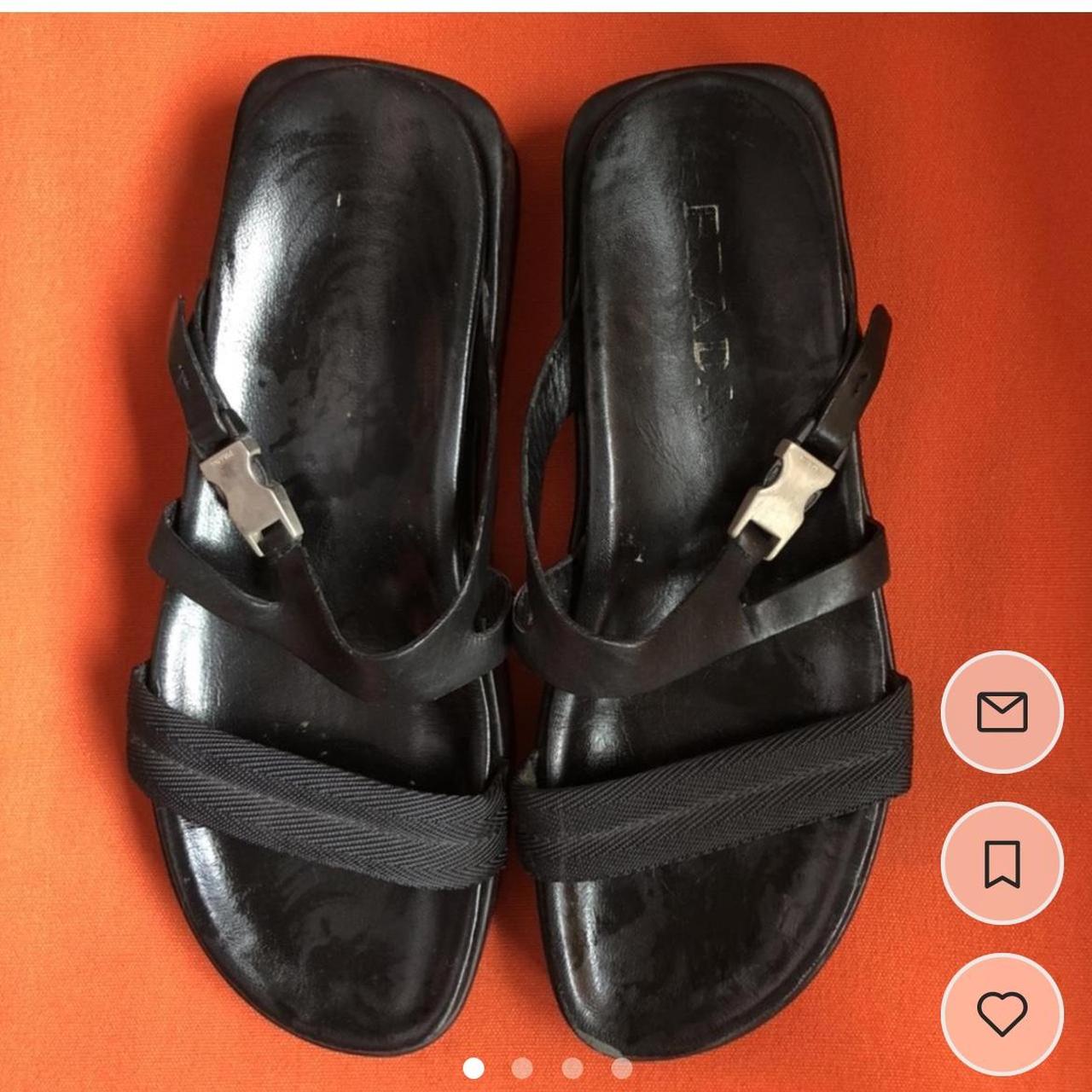 Prada Women's Black Sandals | Depop