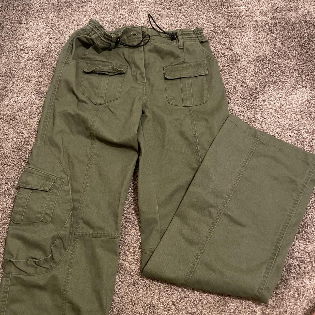 brandy melville green cargo pants one size Depop