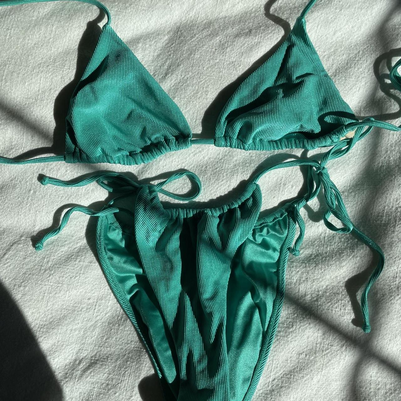 PacSun tie bikini Prettiest color green (hard to... Depop