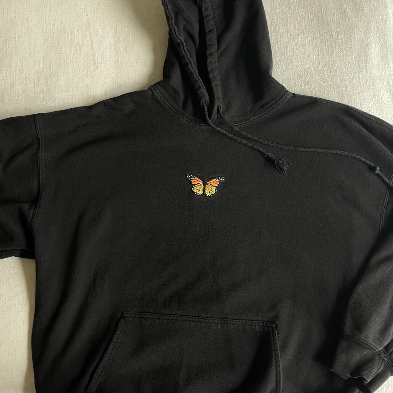 brandy melville black butterfly hoodie