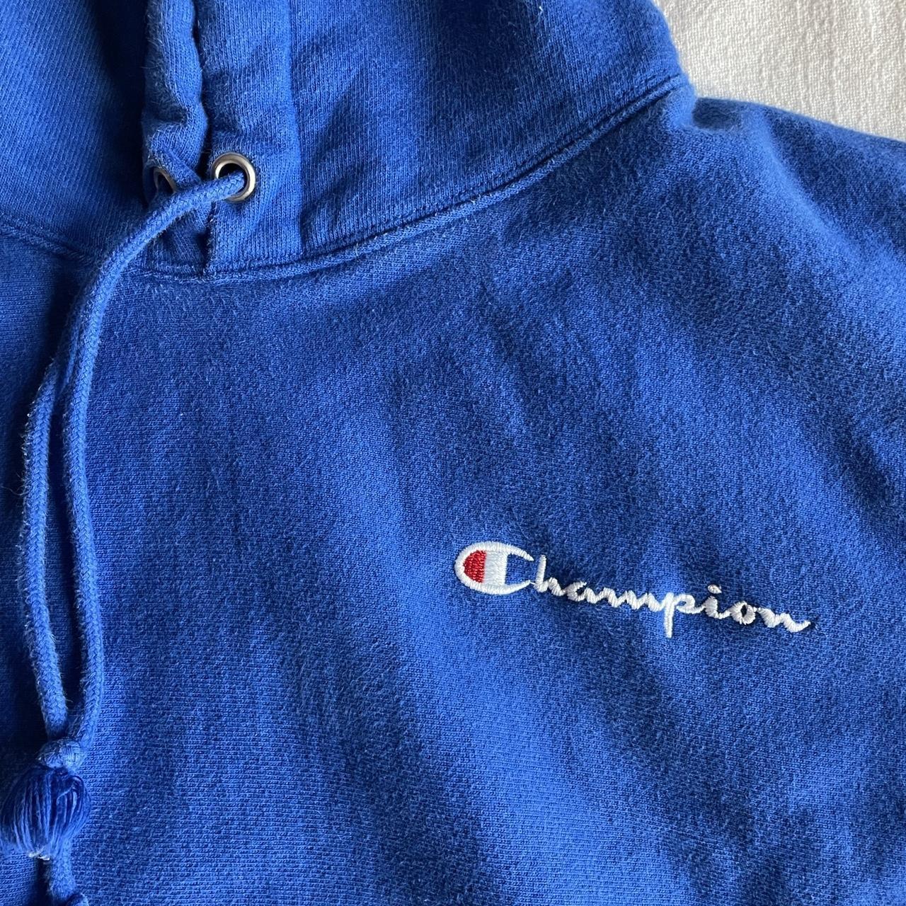 royal blue champion hoodie size S perfect... - Depop