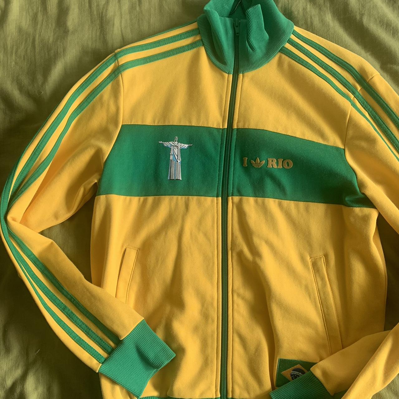 Vintage Brazil Rio De Janeiro Adidas zip up jacket - Depop