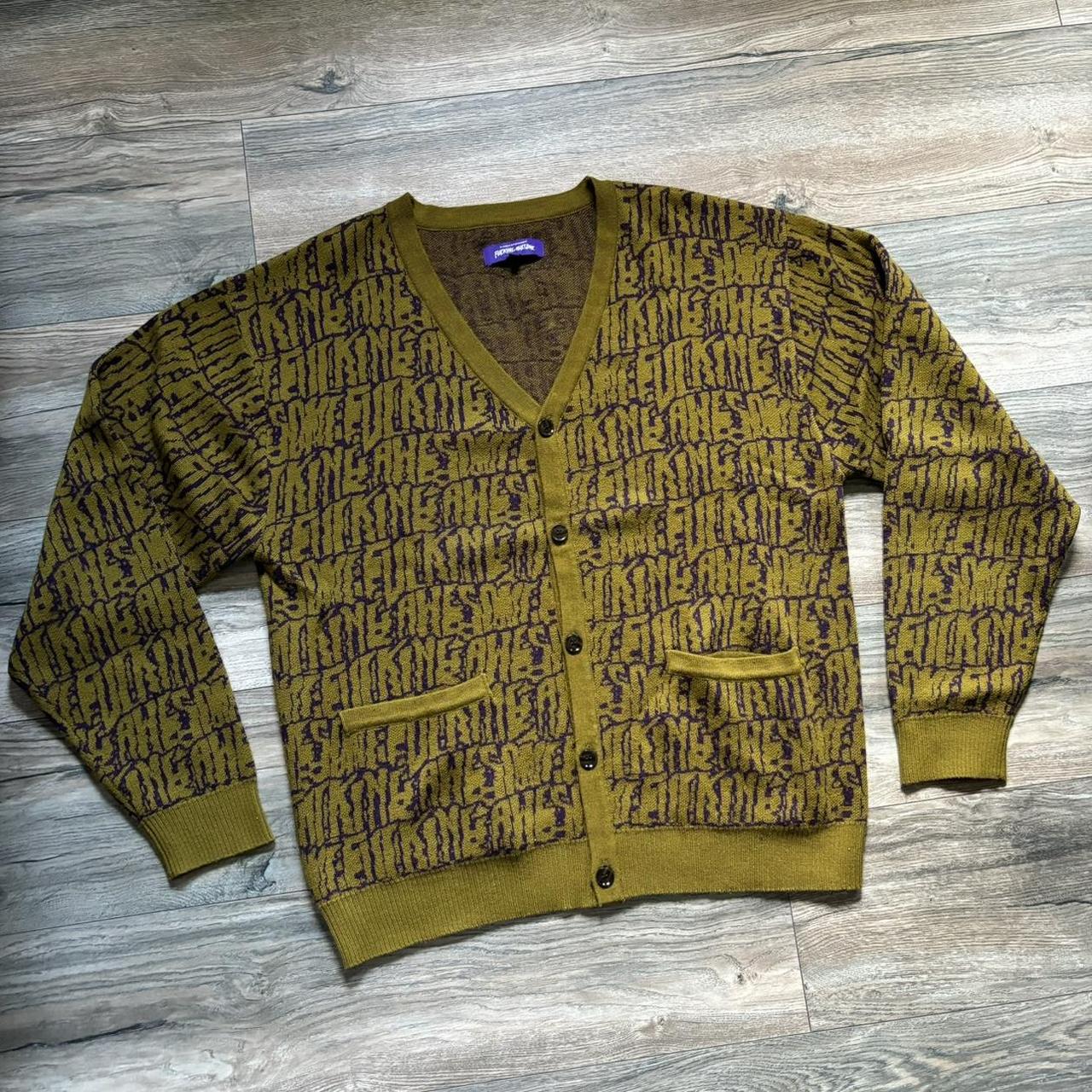 Fucking awesome all over logo print cardigan -only... - Depop