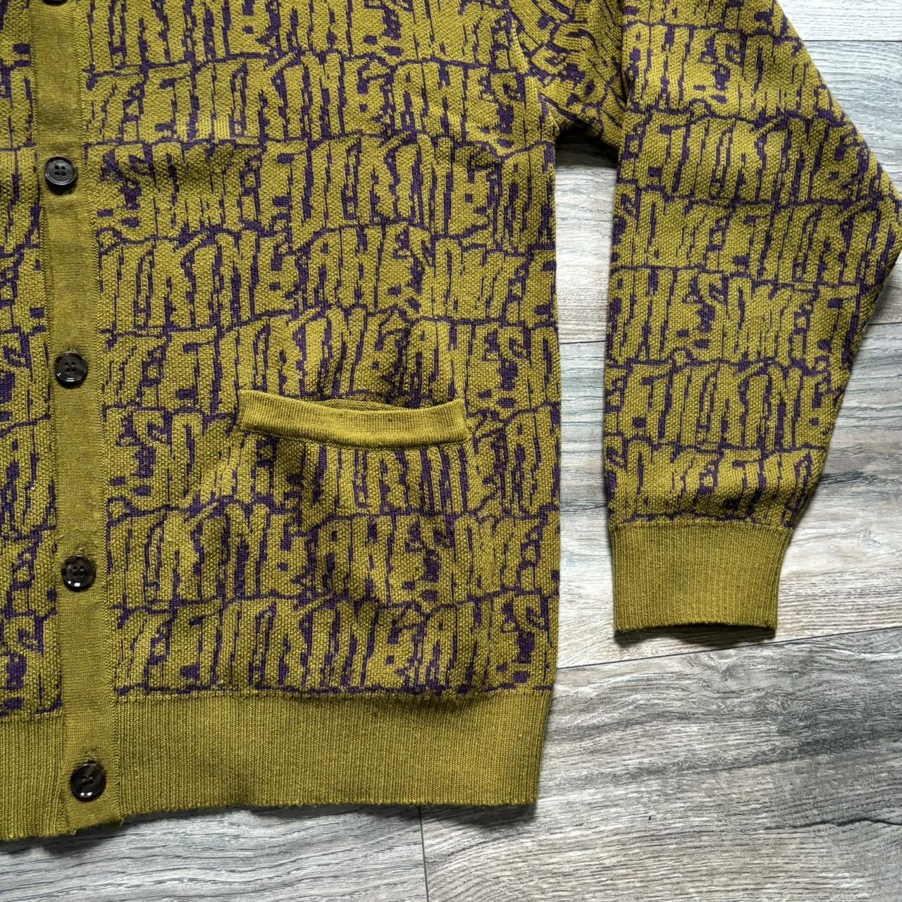 Fucking awesome all over logo print cardigan -only | Depop