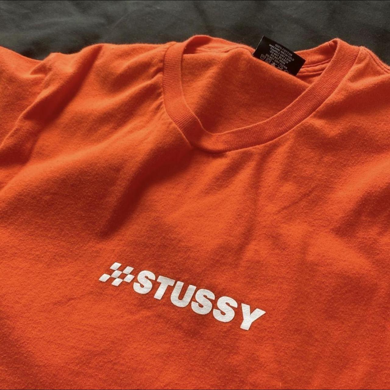 Orange Stüssy T Excellent condition Label states... - Depop