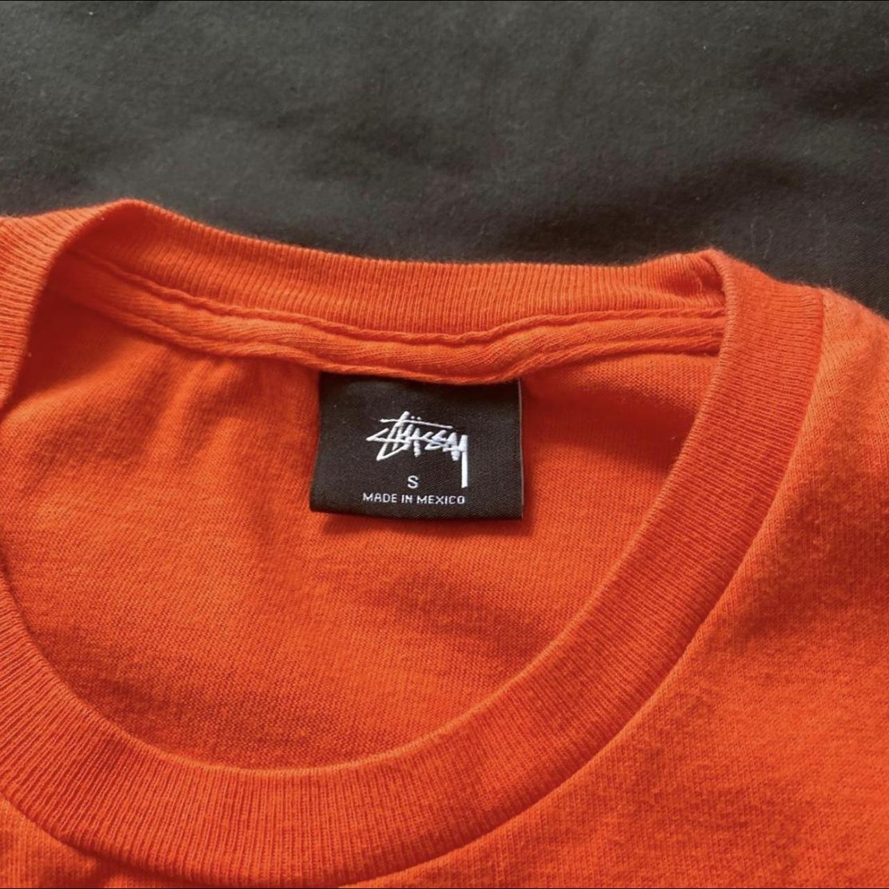 Orange Stüssy T Excellent condition Label states... - Depop